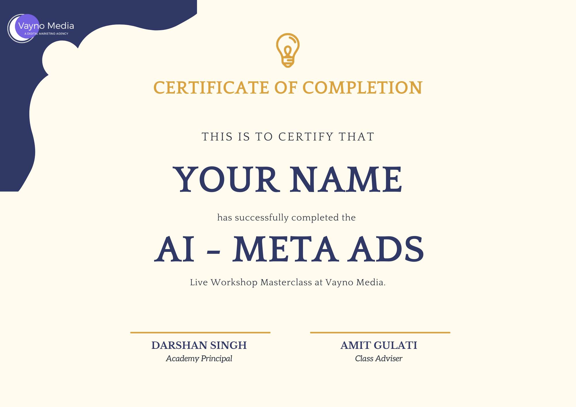 Meta Ads Mastery Certificate